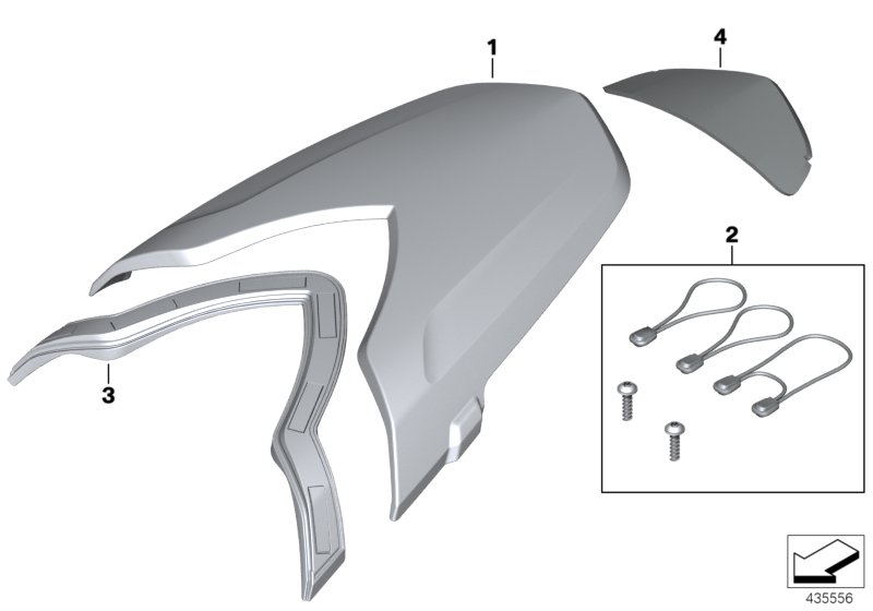 Cover, pillion-passenger seat