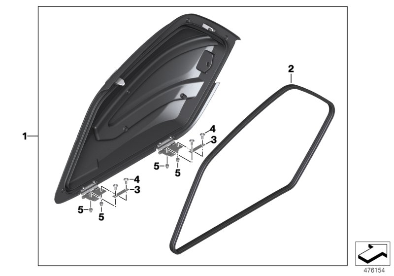 Case lid at lower part of case