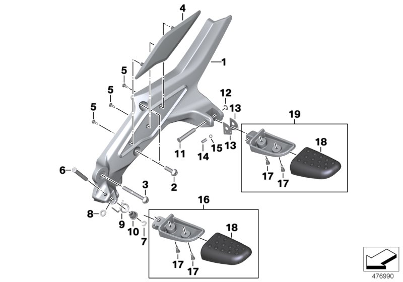 Footpeg plate/footpeg
