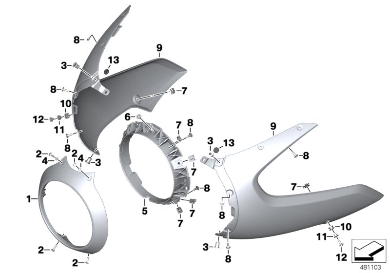 Fairing top section, primed