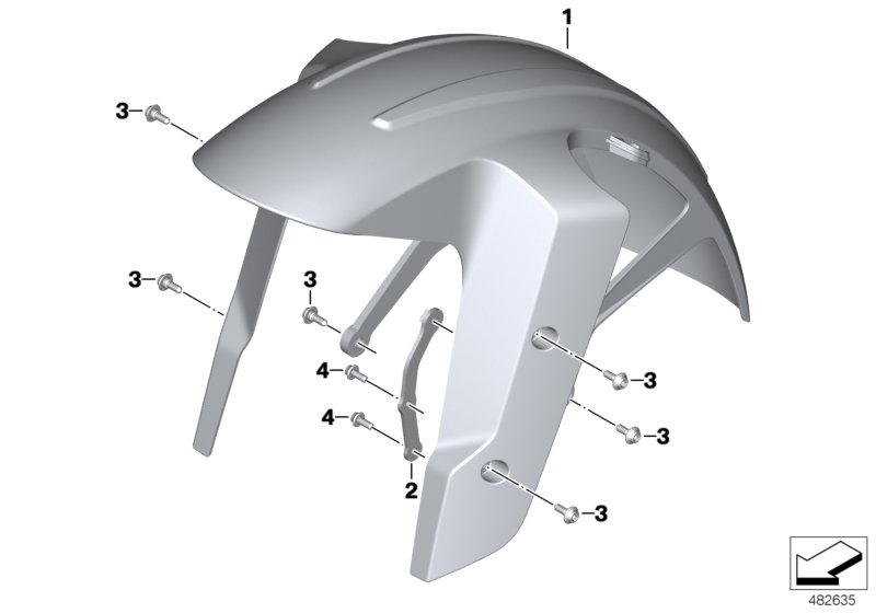 Front wheel cover, bottom