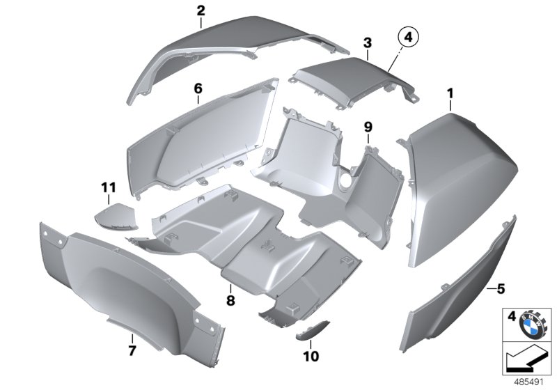 Primed parts for topcase