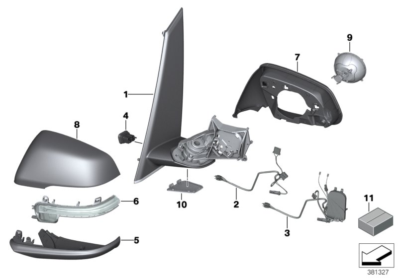 Exterior mirror (S760A)
