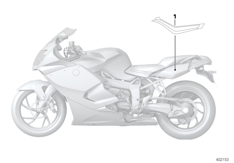 Sticker for rear side section