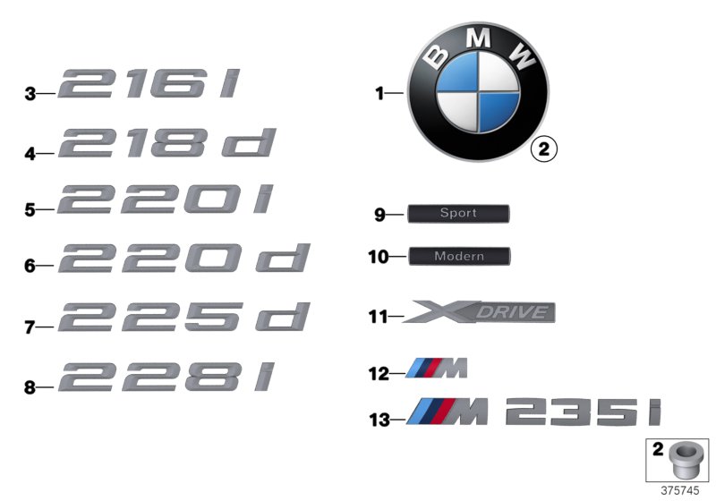 Emblems / letterings