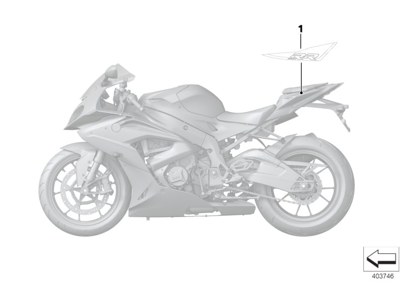 Sticker for rear side section