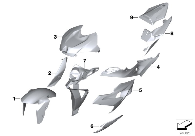 Painted parts WND2 black-storm met.