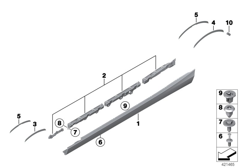 Cover door sill / wheel arch