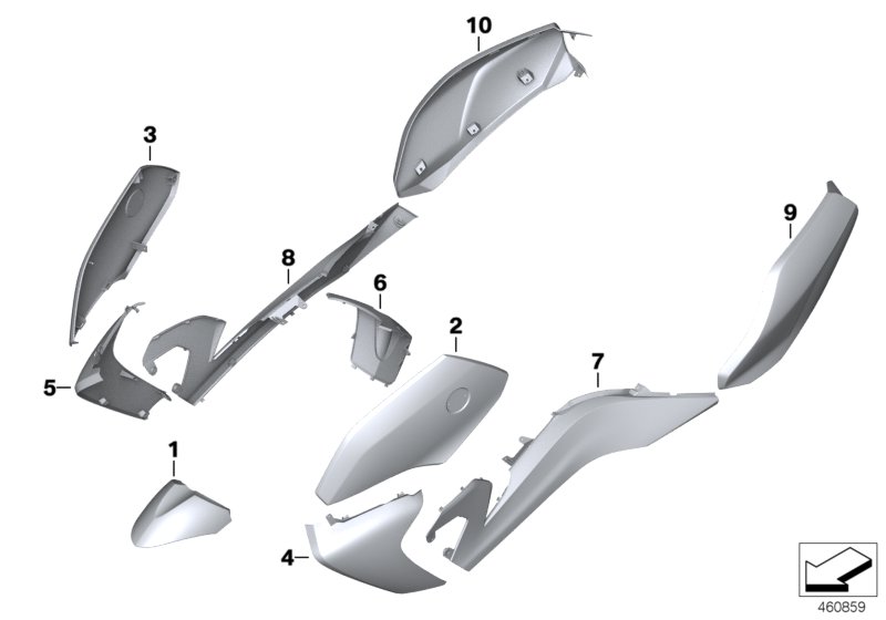 Painted parts YNB5 light-white solid