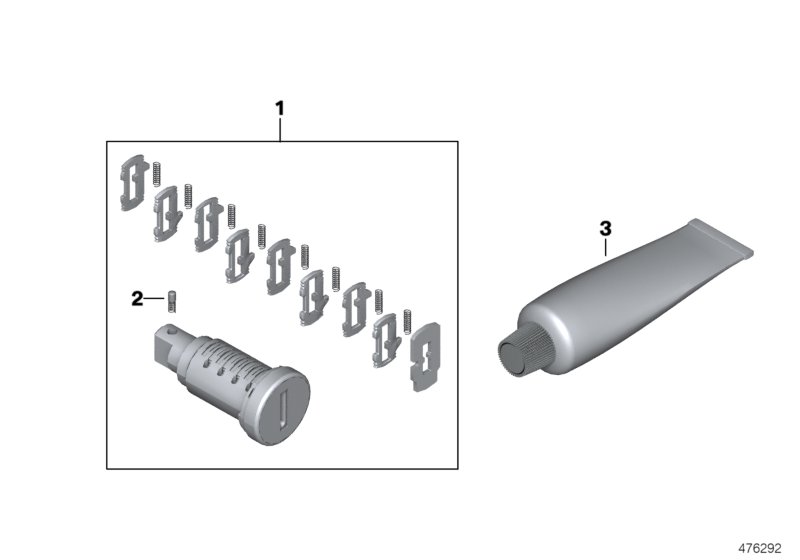 Rep.kit f lock cylinder