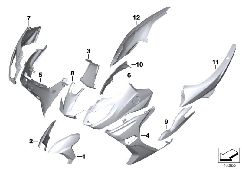 Painted parts YNB5 light-white solid