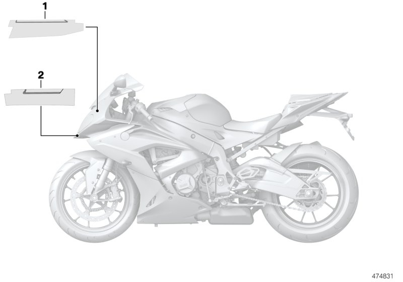 Label, fairing top section