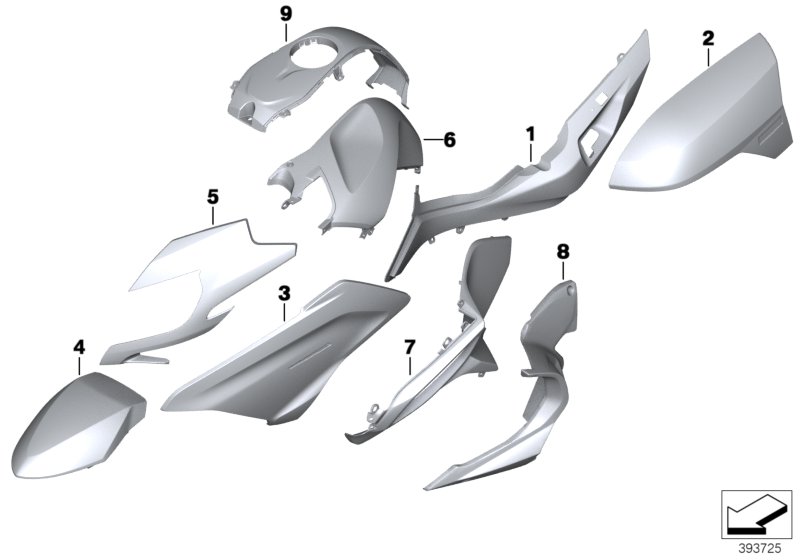 Painted parts U751 alpin-weiss 3