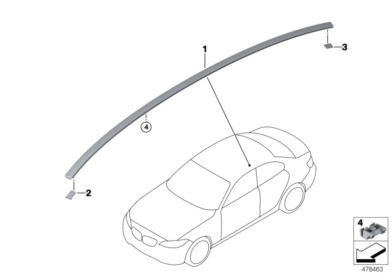 Roof moulding/Roof rail