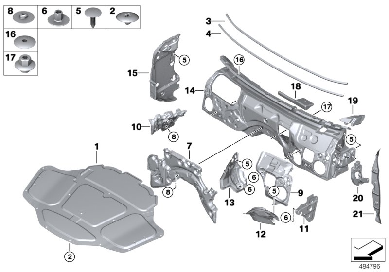 Sound insulating front