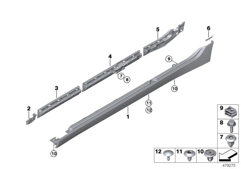 Cover door sill / wheel arch