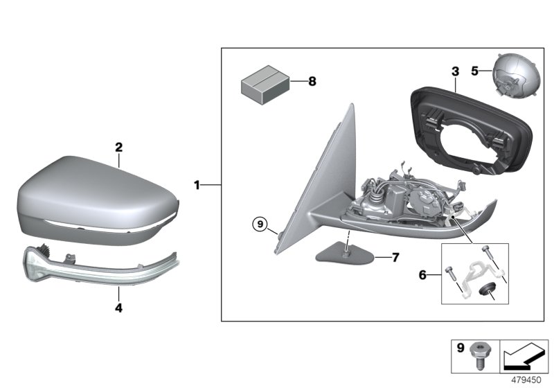 Exterior mirror (S760A)