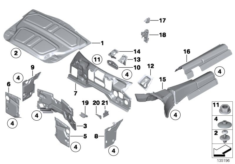Sound insulating front