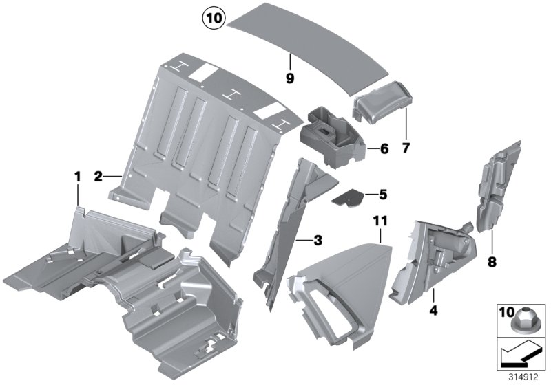 Sound insulating rear