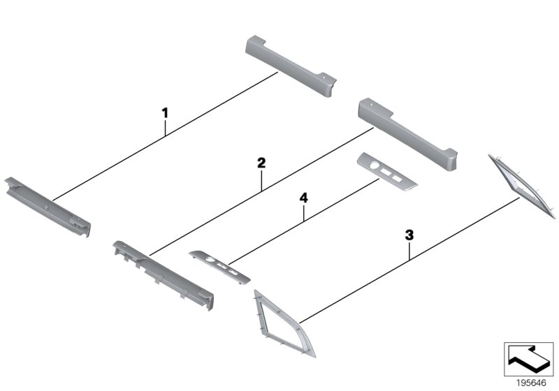 Wood kit, interior, doors & rear quarter