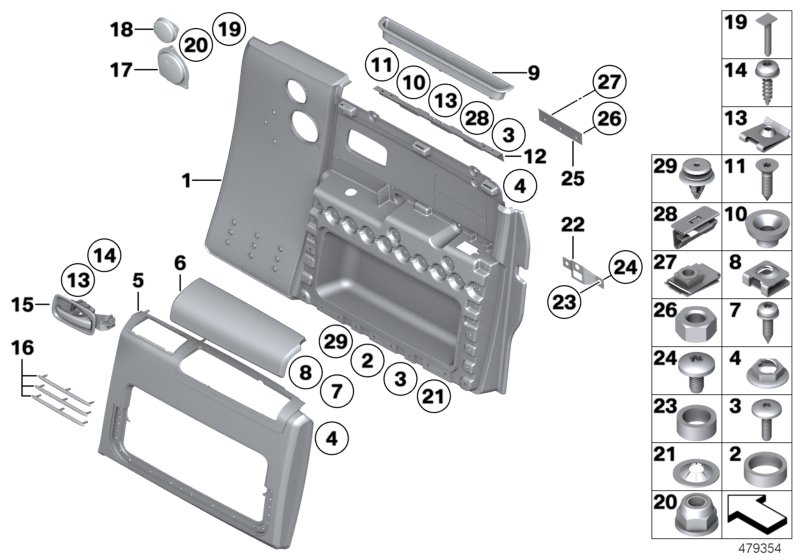 Door trim panel, front / up to 01/2009