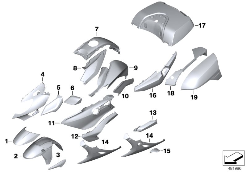 Painted parts WH04 sparkling storm
