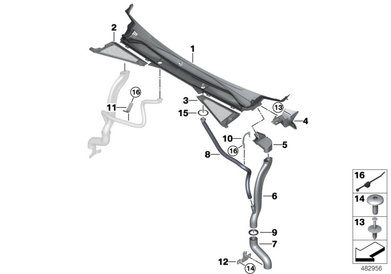Trim panel, cowl panel, exterior