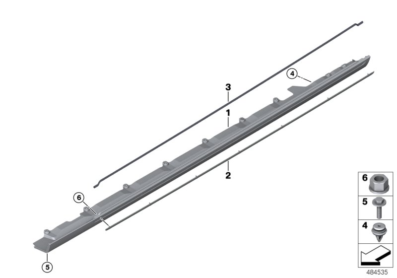 Cover door sill / wheel arch