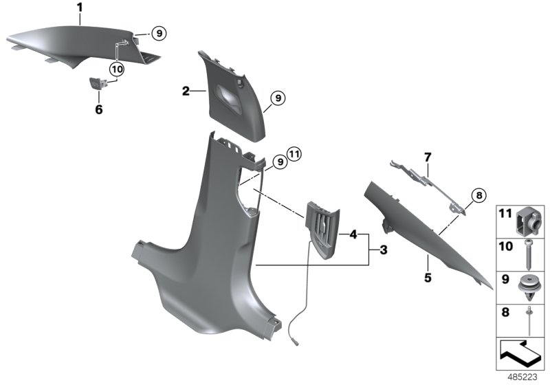 Trim panel A- / B- / C-Column