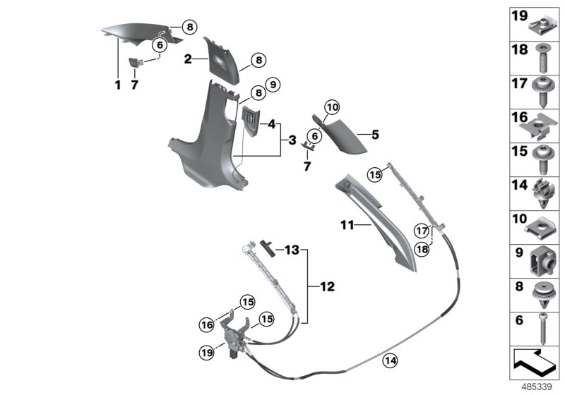 Trim panel A- / B- / C- / D-Column