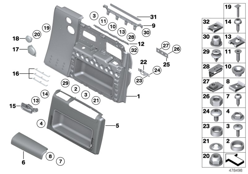 Door trim panel, front / from 01/2009