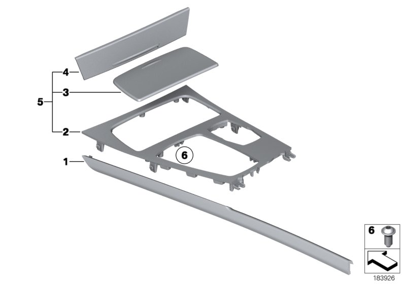Decor trims, centre console