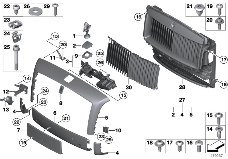 Radiator grill / radiator figure