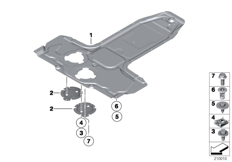 Underbody panelling, front