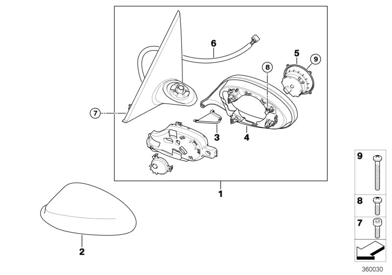 Exterior mirror (S760A)