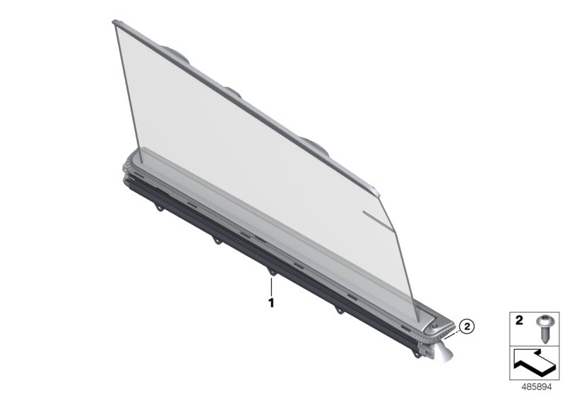 Roller sun visor, rear door
