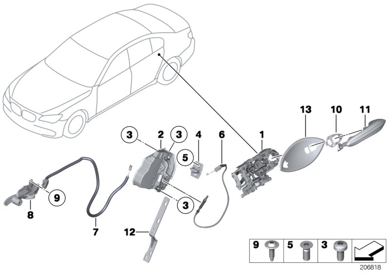 Locking system, door, rear