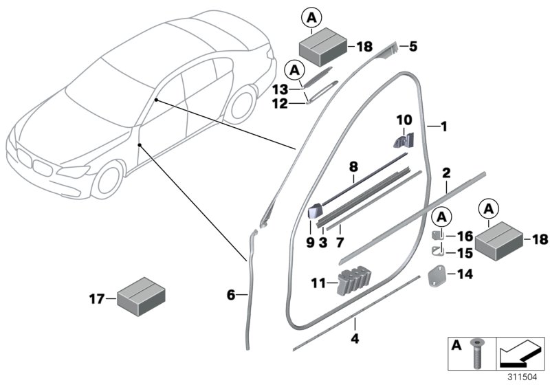 Trims and seals, front door II