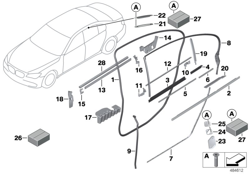 Trims and seals, rear door II