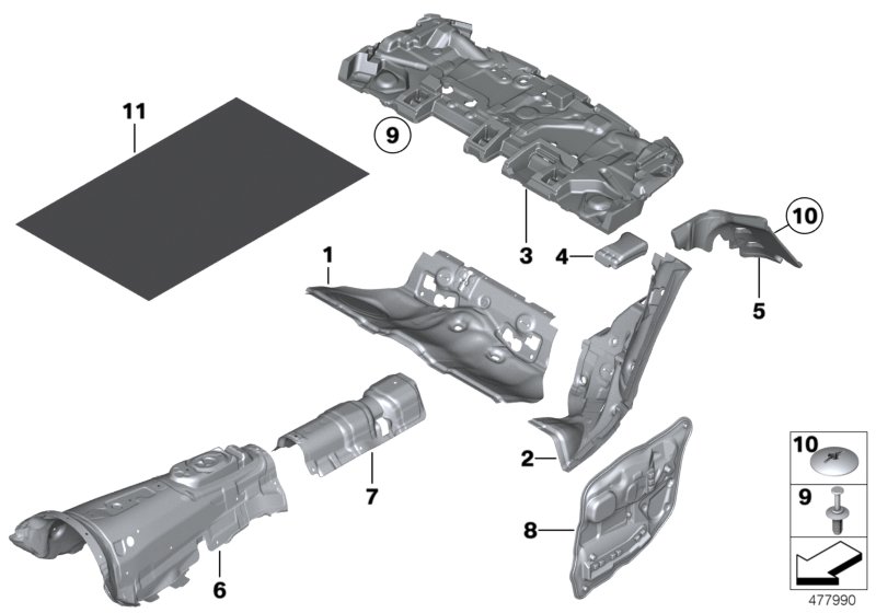 Sound insulating rear