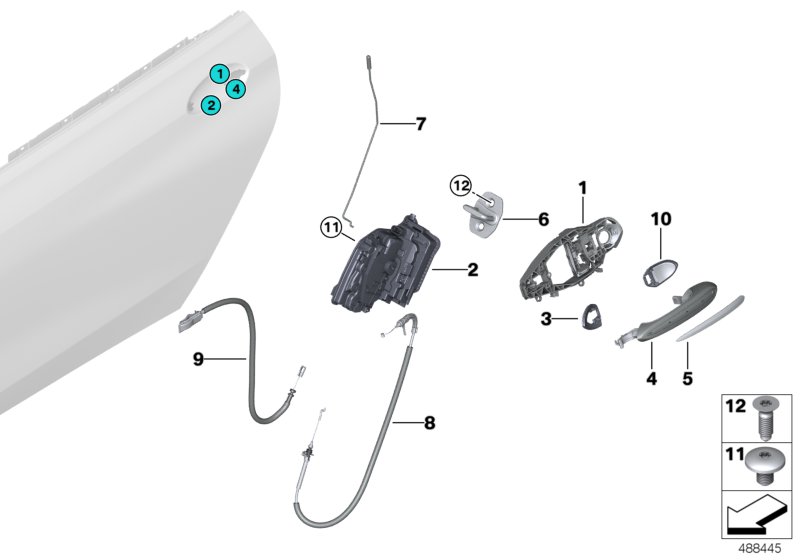 Locking system, door, rear