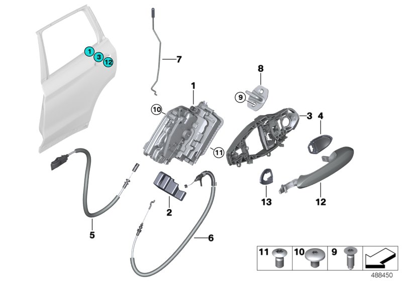 Locking system, door, rear
