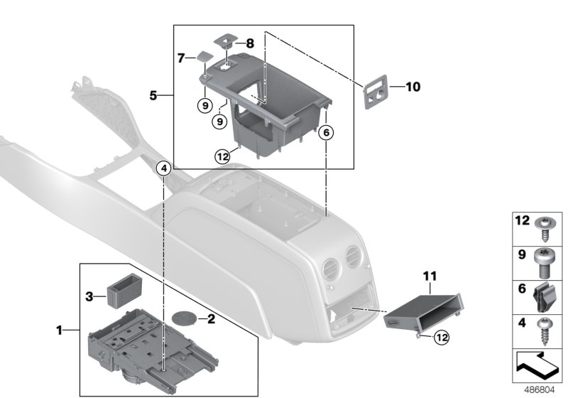 Storage compartment, centre console