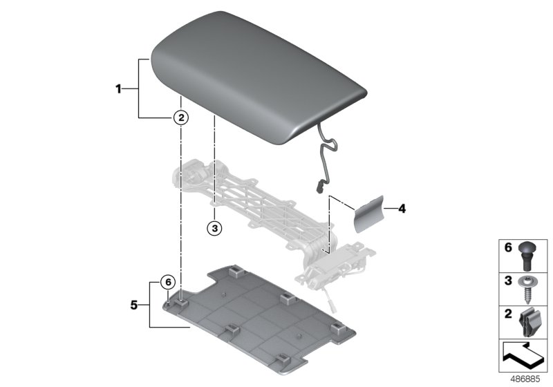 Armrest, centre console