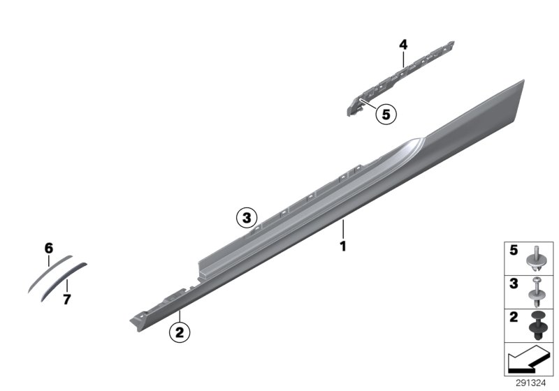 Cover door sill / wheel arch