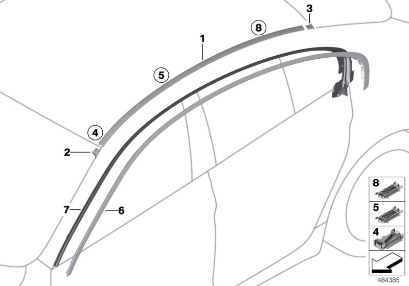 Roof moulding/Roof rail