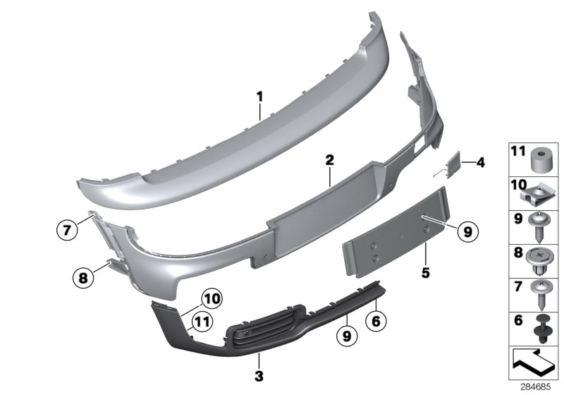 Aerokit, trim panel, rear