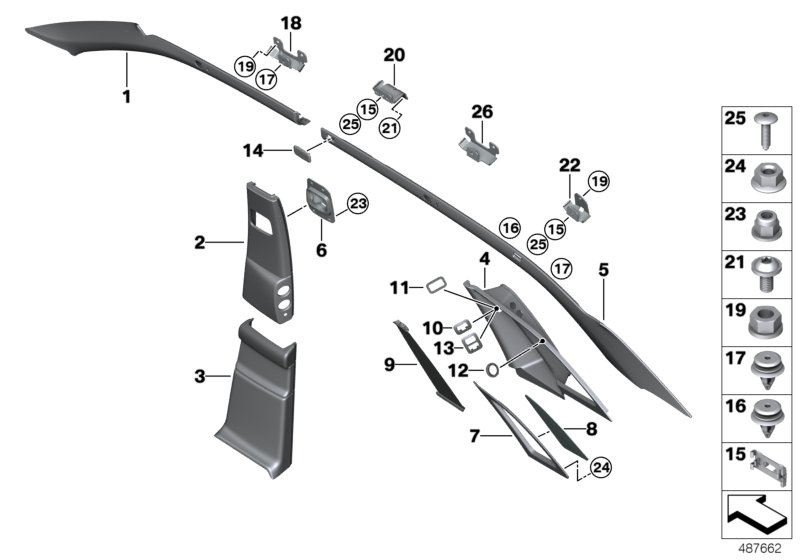 Trim panel A- / B- / C- / D-Column