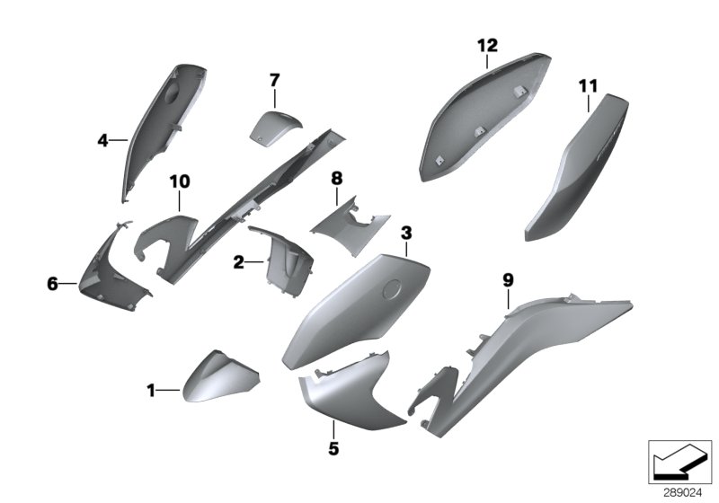 Painted parts WN43 saphir-schwarz met.