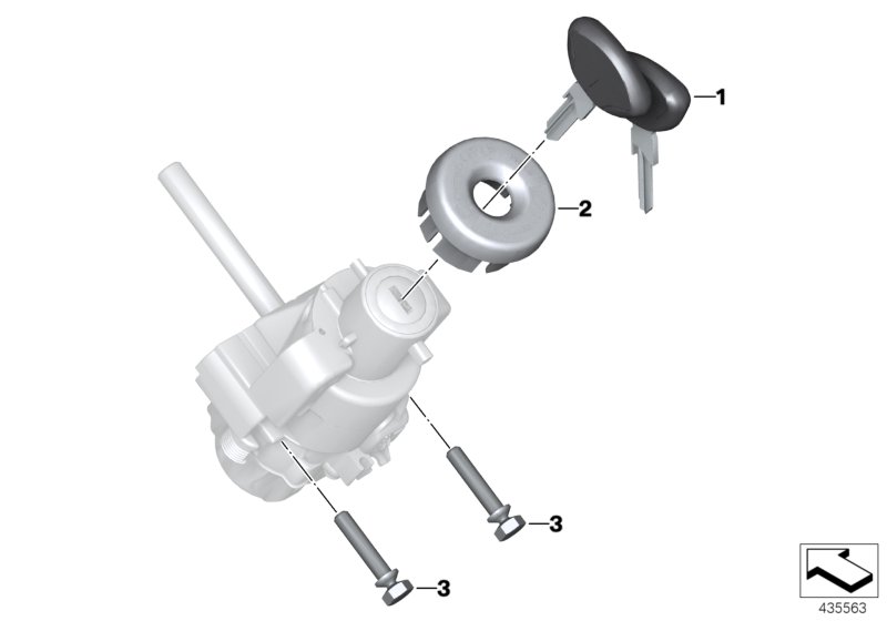 Ignition key as per VIN